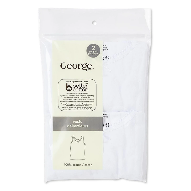 Lot de 2 débardeurs en coton George pour filles