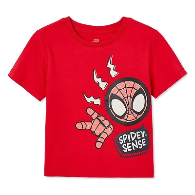 Lot de 2 hauts Spider-Man Marvel pour petits garçons Tailles 2T-5T