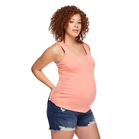 Paisley Sky Maternity Snap Henley Tank