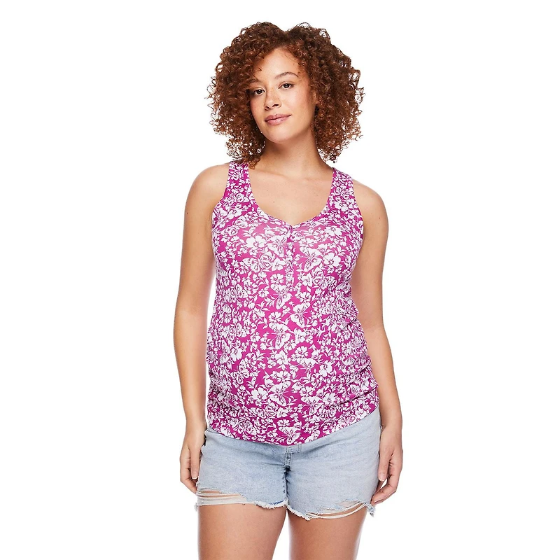 Débardeur à col henley avec boutons pression Paisley Sky Maternité