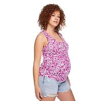 Débardeur à col henley avec boutons pression Paisley Sky Maternité