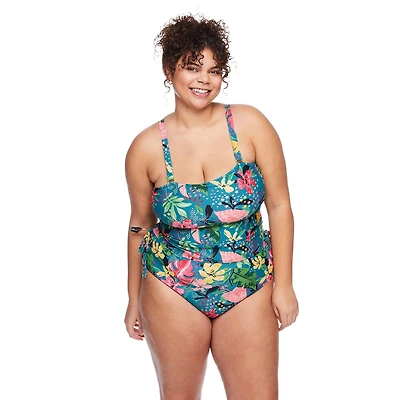 George Women's Plus Ruched Tankini