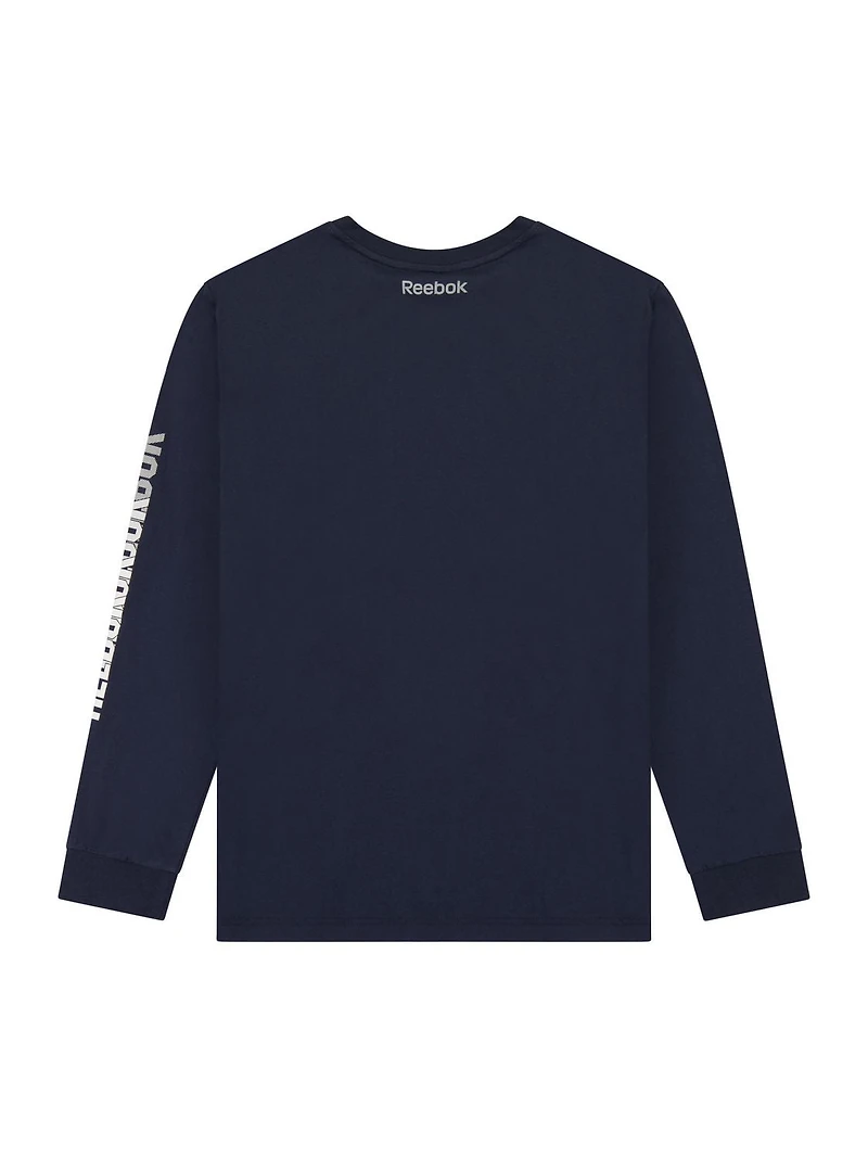 T-shirt graphique à manches longues Reebok pour homme Tailles S-3XL