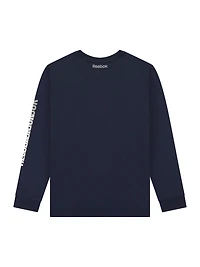 T-shirt graphique à manches longues Reebok pour homme Tailles S-3XL