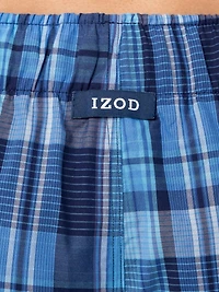 IZOD Men's Lightweight Relaxed Fit Sleep Pants, Blue Plaid