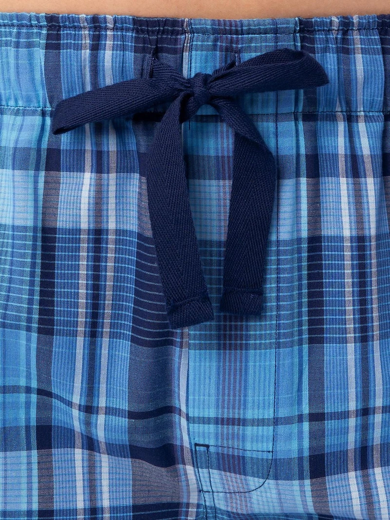 IZOD Men's Lightweight Relaxed Fit Sleep Pants, Blue Plaid