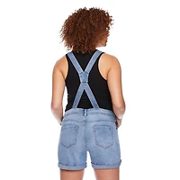 Salopette courte en denim Paisley Sky Maternité