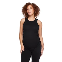 Paisley Sky Maternity Rib Halter Racer Tank