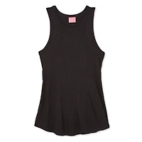 Paisley Sky Maternity Rib Halter Racer Tank