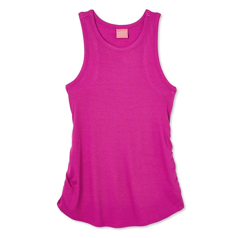 Débardeur côtelé avec encolure bain-de-soleil et dos nageur Paisley Sky Maternité