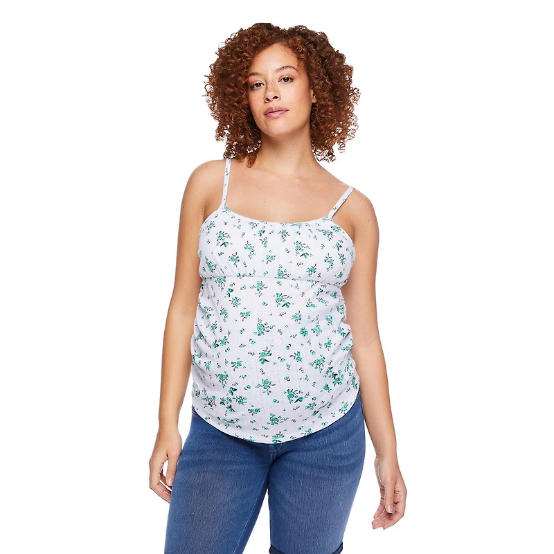 Paisley Sky Maternity Empire Side Ruched Tank