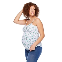 Débardeur avec couture empire et côtés ruchés Paisley Sky Maternité