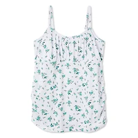 Paisley Sky Maternity Empire Side Ruched Tank