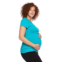 Paisley Sky Maternity Short Sleeve V-Neck Tee