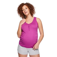 Paisley Sky Maternity Snap Henley Tank