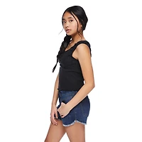 My Sister's Closet Girls' Cap Sleeve Ruched Top