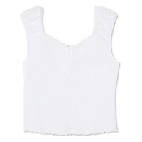 My Sister's Closet Girls' Cap Sleeve Ruched Top