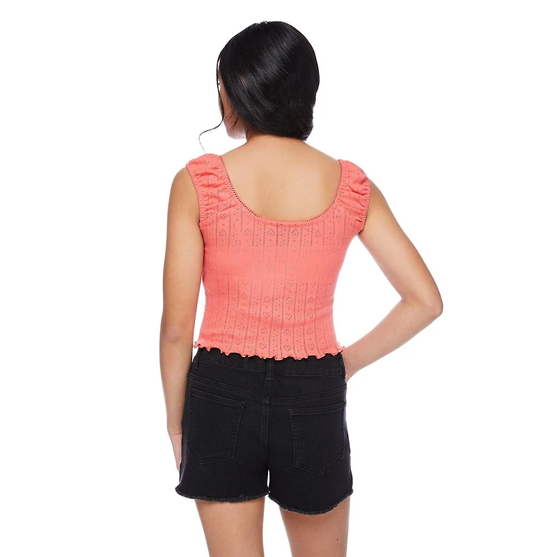 My Sister's Closet Girls' Cap Sleeve Ruched Top