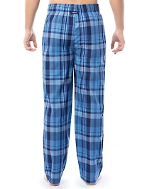 IZOD Men's Lightweight Relaxed Fit Sleep Pants, Blue Plaid