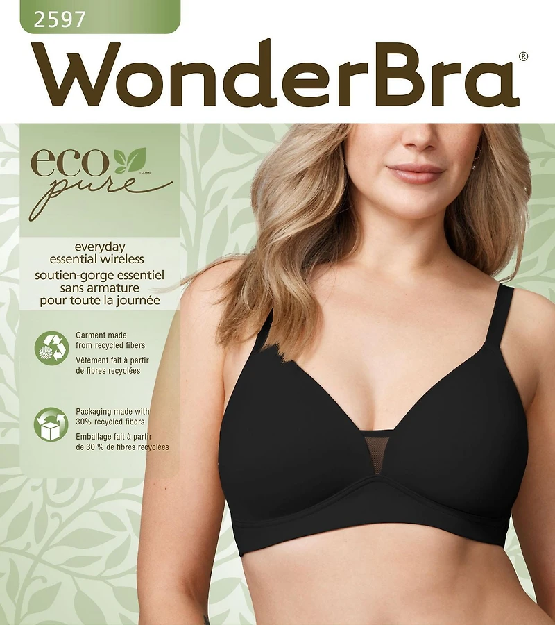 WonderBra Eco Pure Soutien-gorge Essentiel sans Armature Vetements fait a partir de fibers recyclees