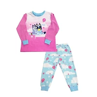 Bluey Ensemble de vêtements de nuit 2 pièces Bluey et chaussettes pour petites filles