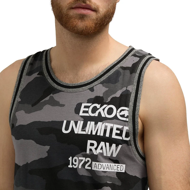 Débardeur ECKO "Endless" en Jersey Côtelé Rayé pour hommes