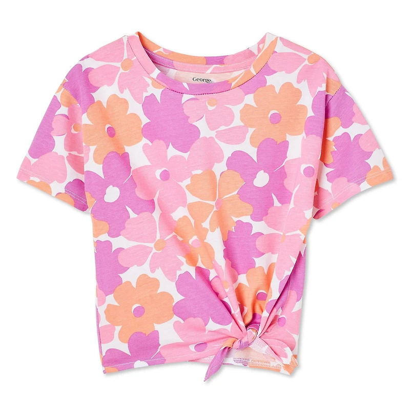 Haut noué à l’avant George pour petites filles Tailles 2T-5T