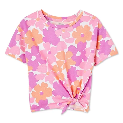 Haut noué à l’avant George pour petites filles Tailles 2T-5T