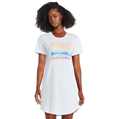 Chemise de nuit à encolure ras du cou George pour femmes