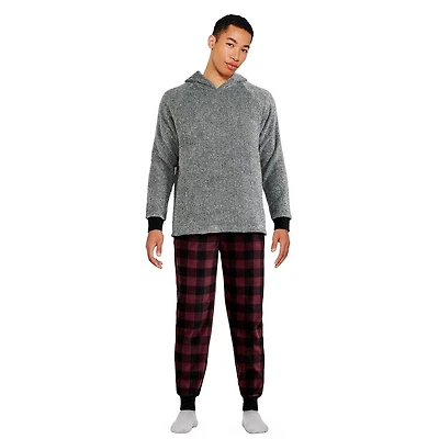 Pyjama 2 pièces en tricot de peluche George pour hommes