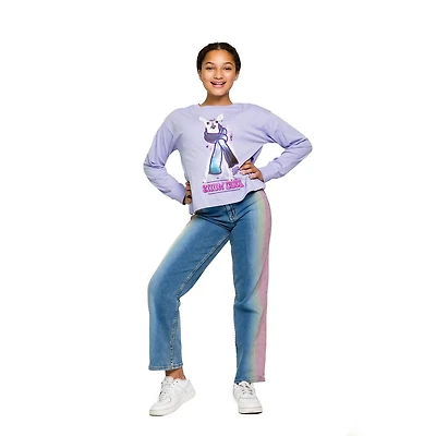 Justice Girls Deer With Scarf Long Sleeve Crew