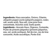 Mini coupes de guacamole original avec morceaux Mon marché fraîcheur 4 morceaux, total de 228 g