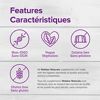 Webber Naturals Curcumine de Curcuma 1260 mg 120 Gelifies