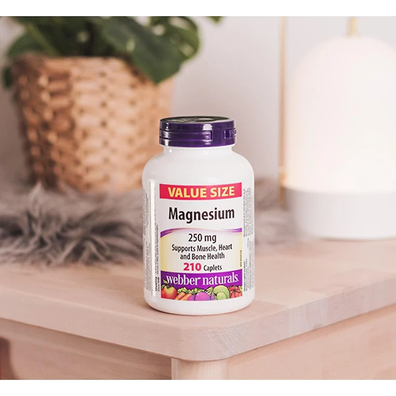 Webber Naturals Magnésium 250 mg caplets