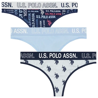 U.S. Polo Assn. Women's 3-Pack Soft Microfiber Thongs