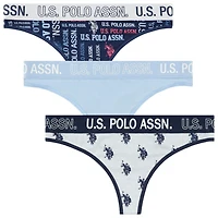 U.S. Polo Assn. Women's 3-Pack Soft Microfiber Thongs