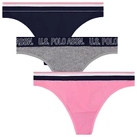 U.S. Polo Assn. Women's 3-Pack  Seamless Thongs