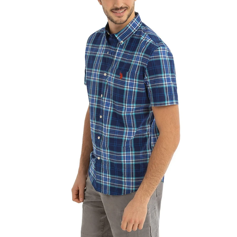 U.S. Polo Assn. Chemise Boutonnée à Manches Courtes Pour Hommes