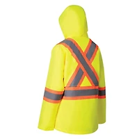 Veste de pluie de sécurité pour femmes