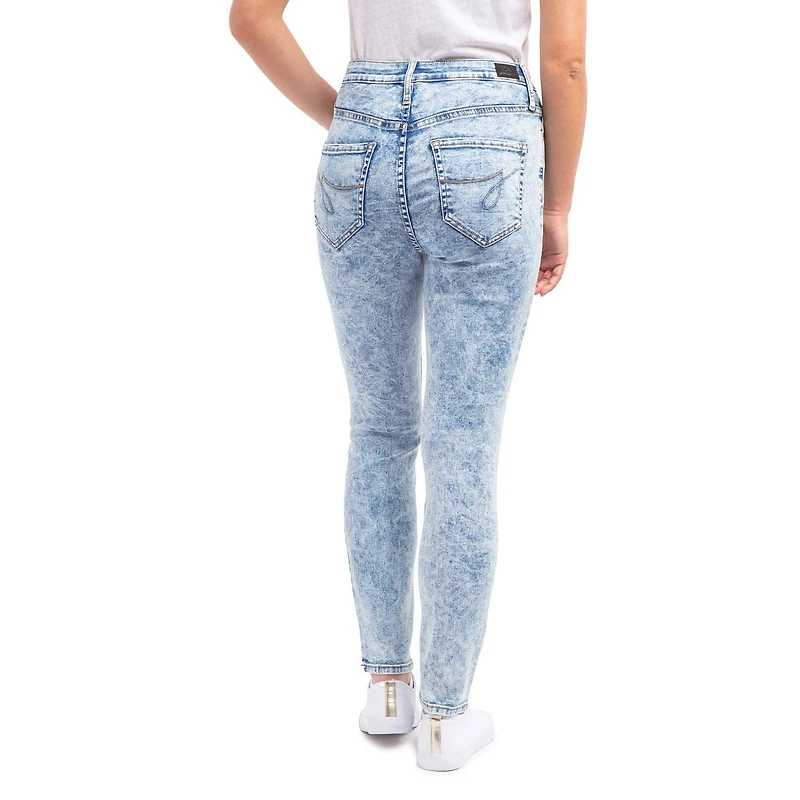 Jean skinny taille haute Jordache pour femmes