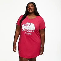 George Plus Women's Rolled Sleeve Nightshirt