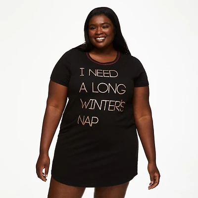 George Plus Women's Rolled Sleeve Nightshirt