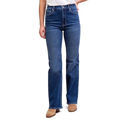 Jordache Robe évasée vintage taille haute pour femme