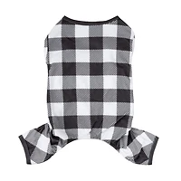Vibrant Life Pyjama de vacances à carreaux pour animaux de compagnie – Pyjama pour chien et chat – Noir et blanc