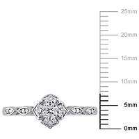 Bague de promesse infinity Miabella avec diamants 1/5 CT poids total en or blanc 10K