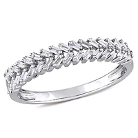 Bague de fiançailles Miabella avec diamants 1/3 CT poids total en or blanc 14K