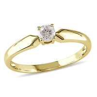 Miabella 1/5 Carat T.W. Diamond 10K Yellow Gold Solitaire Engagement Ring