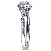 Bague de promesse infinity Miabella avec diamants 1/5 CT poids total en or blanc 10K