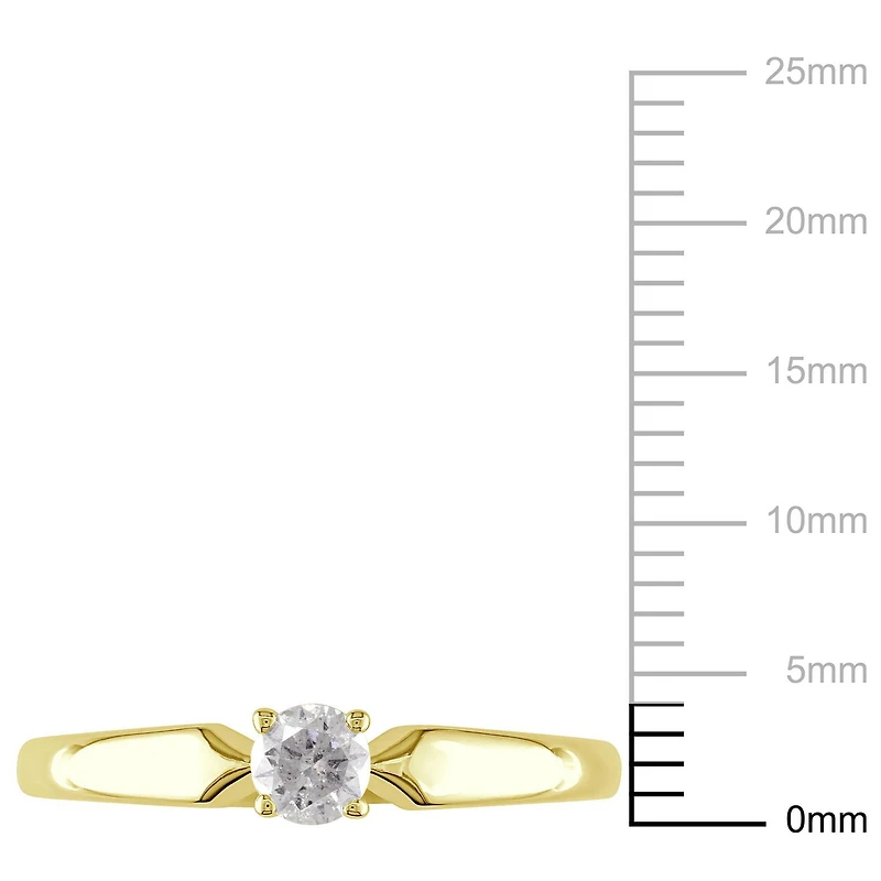 Miabella 1/5 Carat T.W. Diamond 10K Yellow Gold Solitaire Engagement Ring