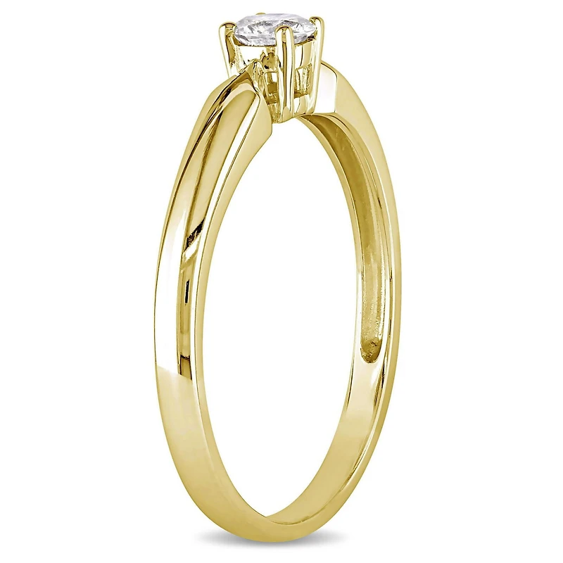 Bague de fiançailles solitaire Miabella avec diamants 1/5 CT poids total en or jaune 10K